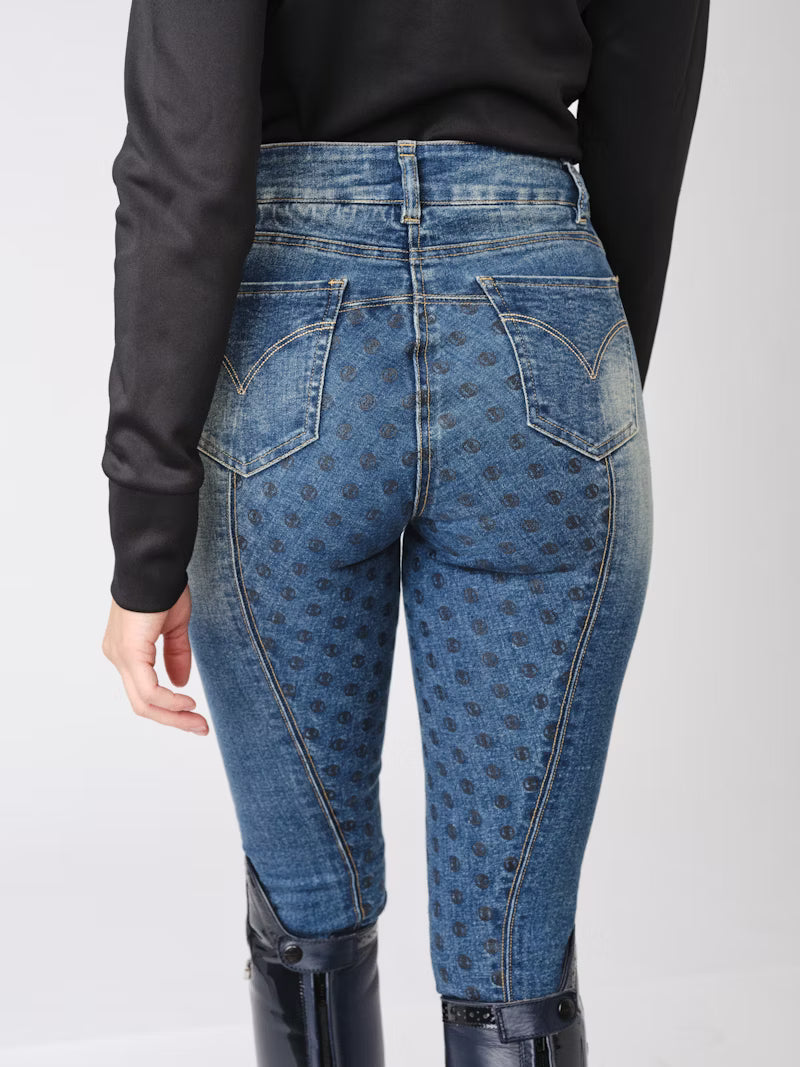 Ps of Sweden Maggie Full Grip Denim Breeches 40009 BLUE